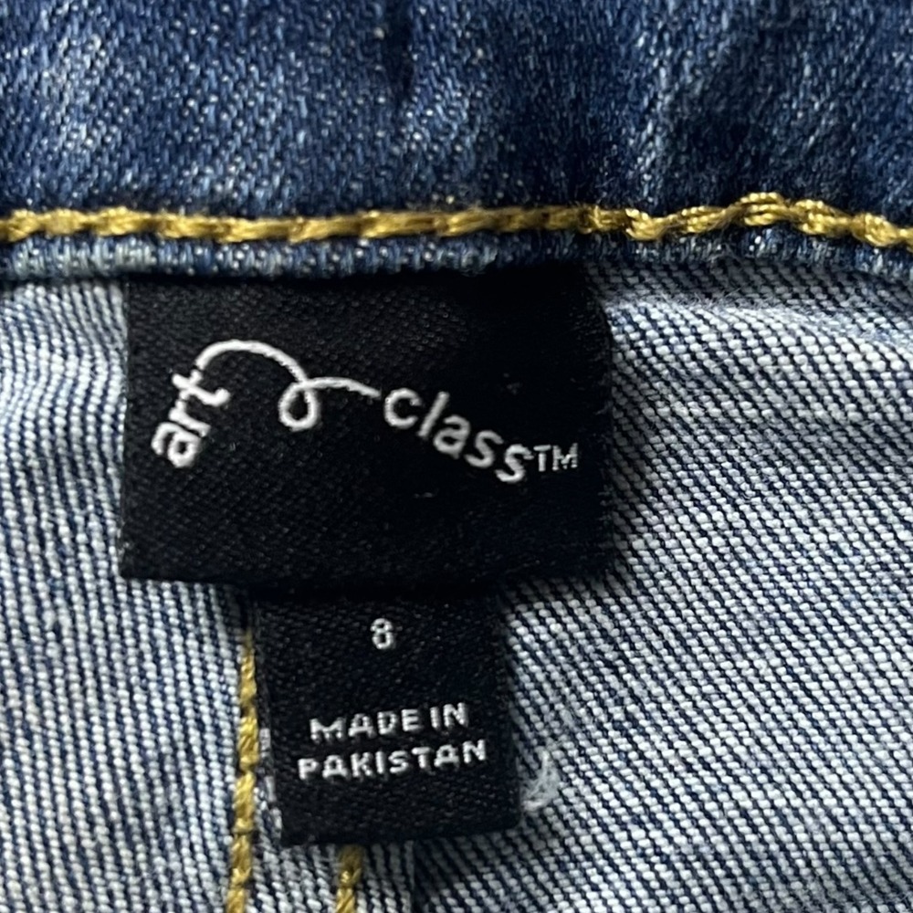 Art Class Distressed Skinny Jeans Girls 8 Blue Denim Casual School - Picture 4 of 16